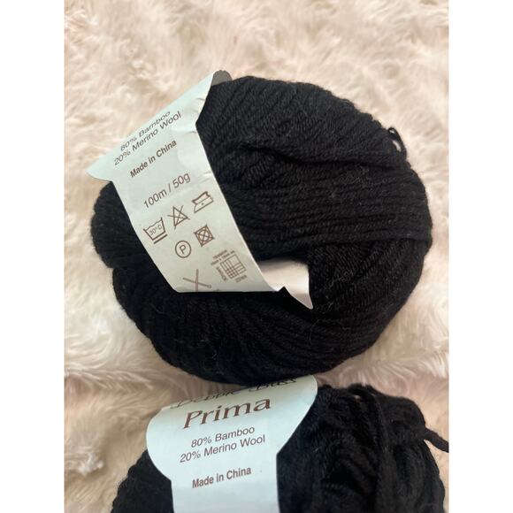 Debbie bliss prima 2 skeins‎ black bamboo/merino wool - Picture 3 of 3